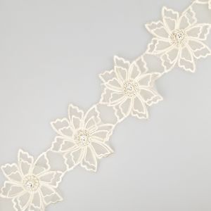 Pearl Floral ribbon / Cream