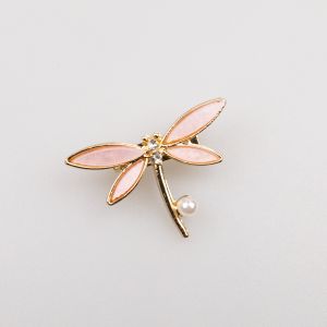 Brooch / pink little dragonfly