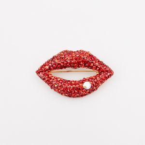 Brooch / red lips