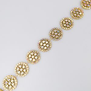 Rhinestone cord trim 45 mm / Gold