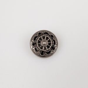 Metal shank button 23 mm / Antique Silver