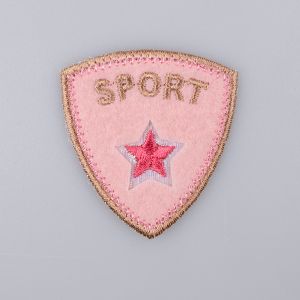 Iron-on motif / Pink SPORT emblem