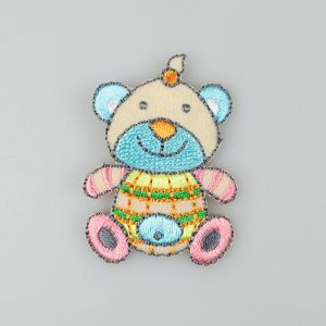 Iron-on motif / Colorful bear 2