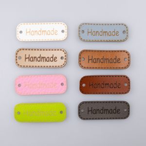 Patch "HANDMADE" 25x50 mm / Different shades