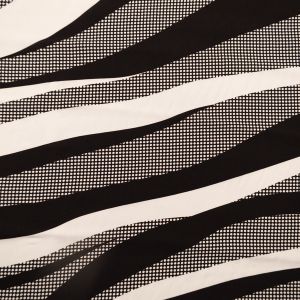 Viscose fabric 70s Inspired / Black-white