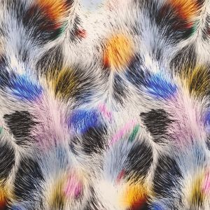 Viscose fabric Peacock Feather