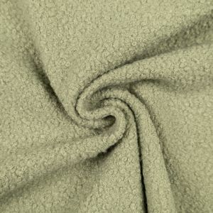 Low pile faux fur Circle sherpa / Sage green