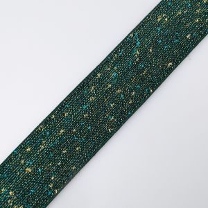 Sparkly decorative elastic 40 mm / Green