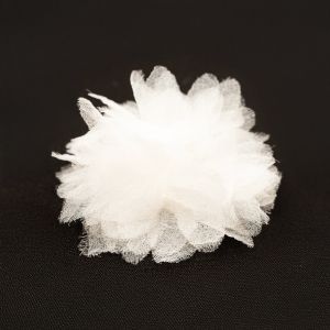 Sew on Rosette / White