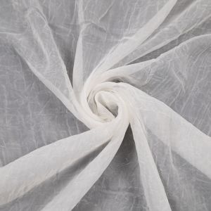 Crinkle effect curtain voile Diana / Ecru
