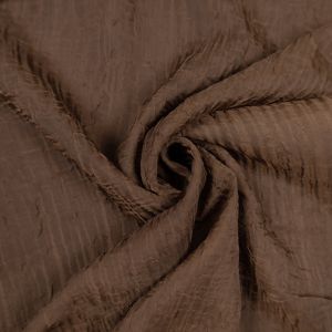 Crinkle effect curtain voile Diana / Chocolate