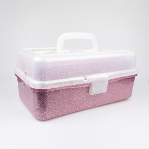 Plastic craft box Glitter Storage Box / Pink