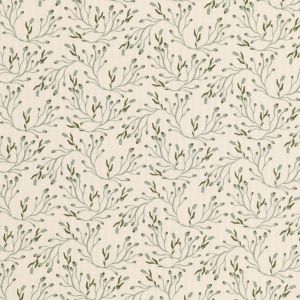 Cotton fabric with crinkle effect Vintage / Cream-green