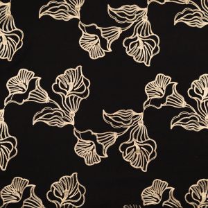 Embroidered viscose / Black