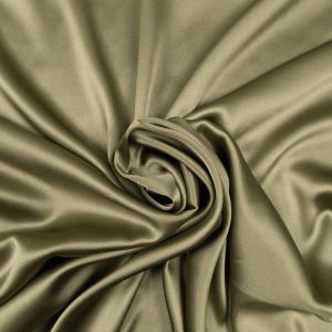 Natural silk fabric “Pure Stretch Silk” / Green