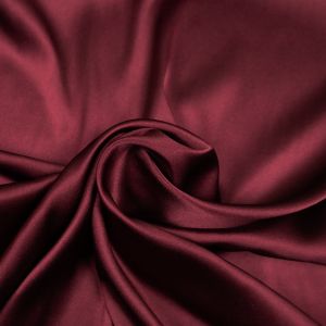 Natural silk fabric “Pure Stretch Silk” / Dark Red