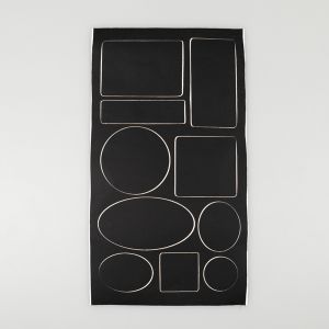 Repair set with transfer adhesive 10x18 cm / Black 332