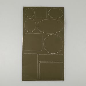 Repair set with transfer adhesive 10x18 cm / Khaki 327