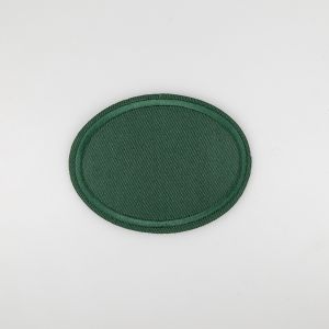Iron on patch oval 60 x 80 mm / Green 270