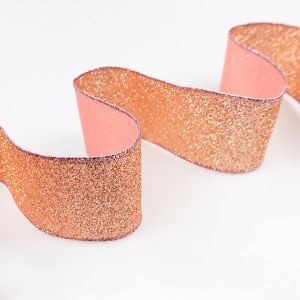 Trimming ribbon wired edge / Rose gold