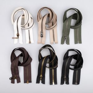 Metallic Zipper M5 open-ended 75 cm / Different tones
