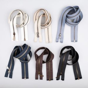 Metallic Zipper M5 open-ended 80 cm / Different tones
