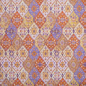 Print Cotton poplin Fabric Mosaic / Burnt Orange