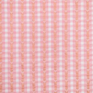 Cotton fabric with crinkle effect / Pink
