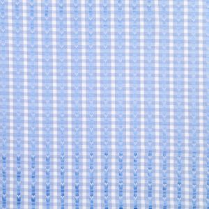 Cotton fabric with crinkle effect / Blue