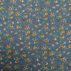 Print Cotton Fabric / Teal