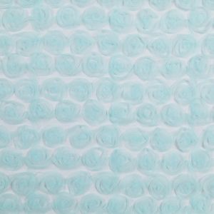3D Lace fabric Rose / Light Blue