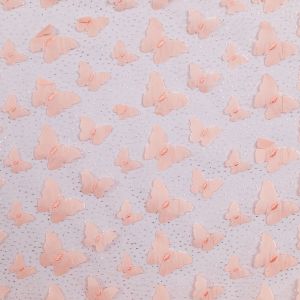 3D lace fabric Butterflys / Peach
