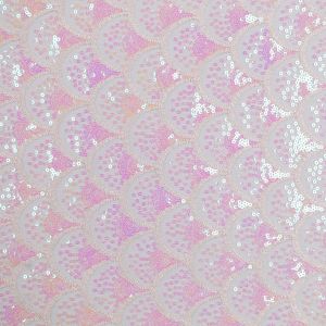 Sequin mesh fabric Mermaid / Pink