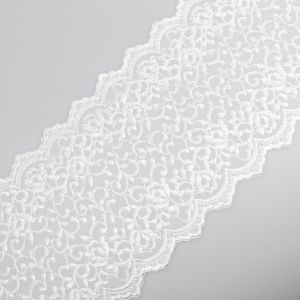 Stretch lace D18  / 18 cm White