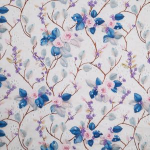 Digital print broderie anglaise fabric / D2