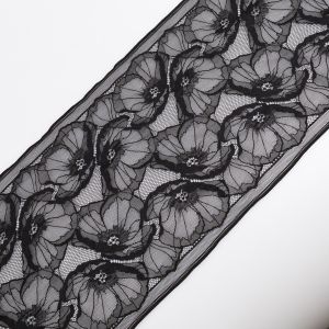 Stretch lace D49 / 20 cm Black