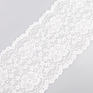 Stretch lace D57 / 14 cm White