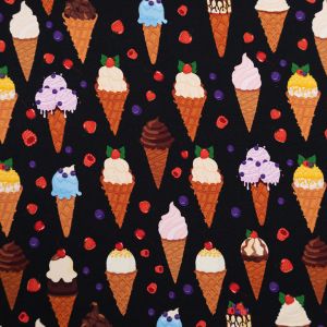 GOTS jersey / Glass och bär choklad