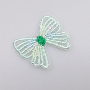 Sew-on embroidered motif Bow / Green