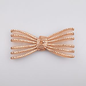 Sew-on decorative motif Bow / Nude