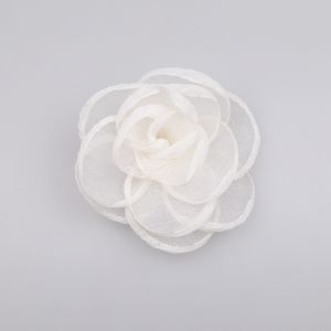Sew-on Organdie tulle flower / White