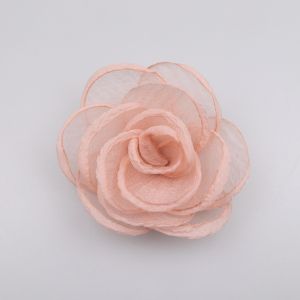 Sew-on Organdie tulle flower / Pink