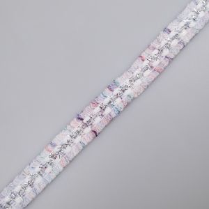 Woven trim 20 mm / Purple-Silver