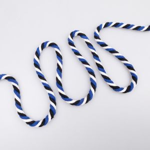 Crepe Cord PV 5 mm / Blue-Black-White