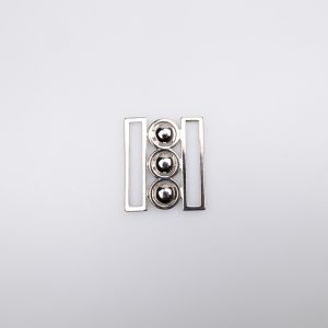 Elastic belt buckle 38 mm / Silver