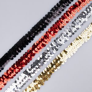 Elastic with sequins 18 mm / Different shades