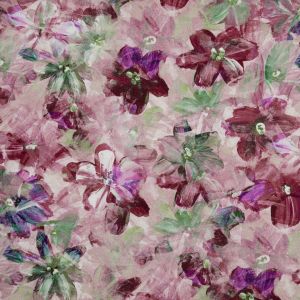 Linen, cotton and viscose blend fabric