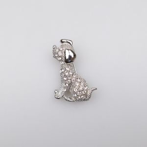Brooch / Dog  / silver