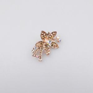 Brooch / Golden flower / Golden