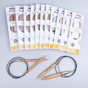 KnitPro Wooden circular knitting needles Basix Beech 100 cm / Various sizes